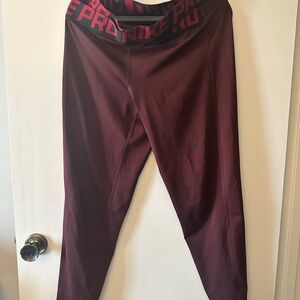 Nike Dri-FIT Burgundy Leggings